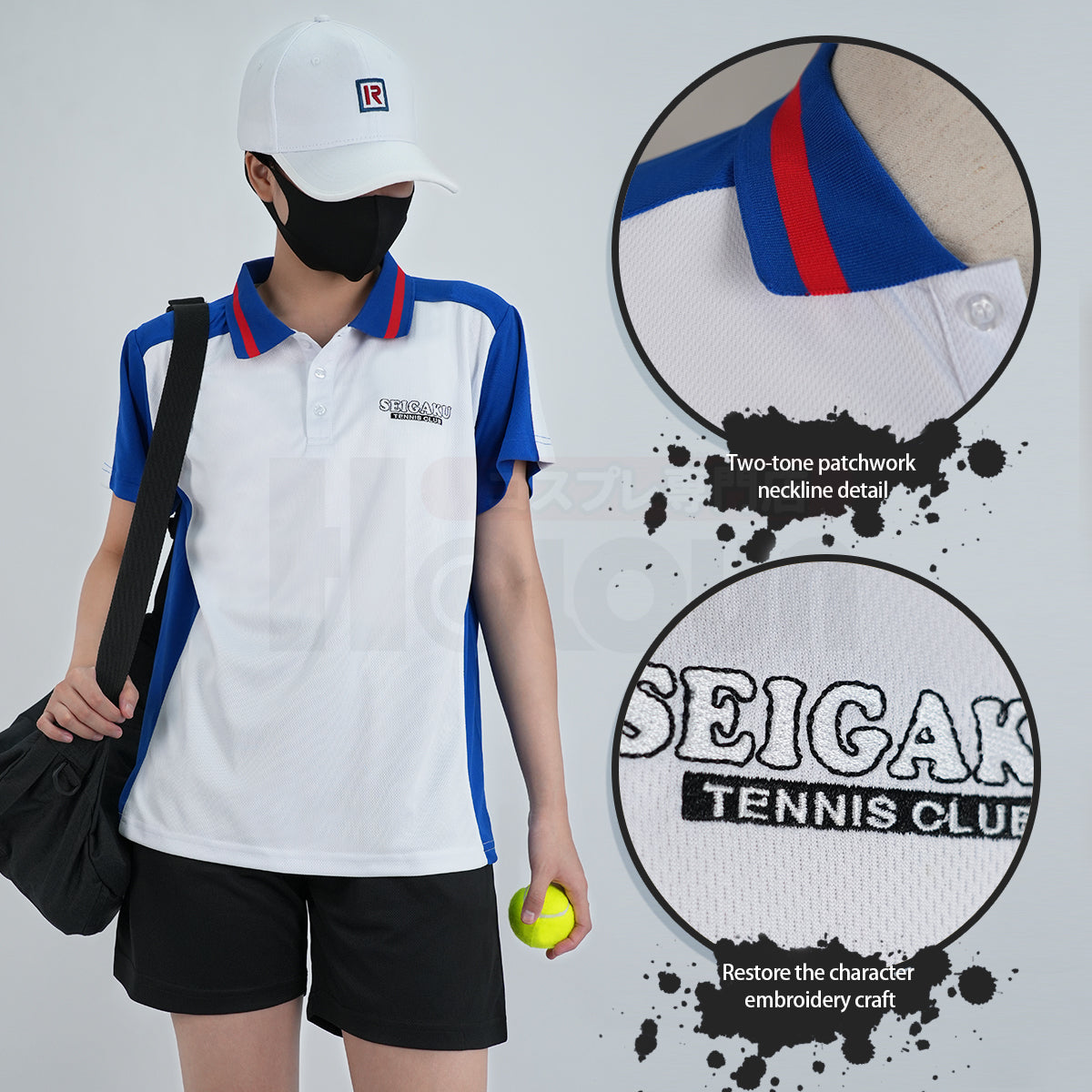 HOLOUN Tennis Anime Ryoma Echizen Tezuka Cosplay Costume Embroidery Jerseys Seigaku Tennis Club Tracksuit Hat