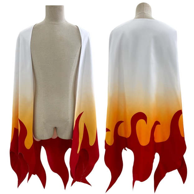 HOLOUN Anime Rengoku Kyoujurou Cosplay Costume Wig Haori Embroidery Top Elastic Pants Belt Convention Halloween Christmas