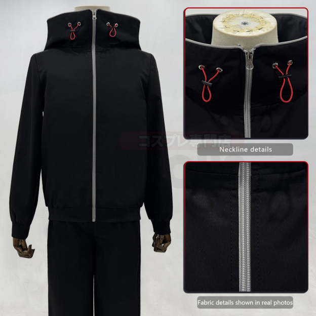 HOLOUN Jujutsu JJK Anime Itadori Yuji Cosplay Costume Wig Latest Hoodie Pants Halloween Christmas Convention Rose Net Synthetic