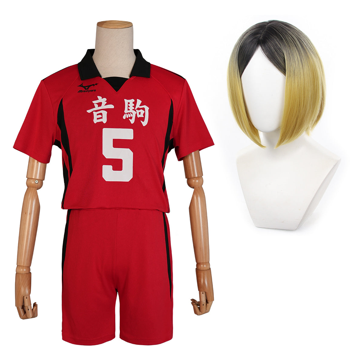 HOLOUN Haiky Anime Kozumekenma NO.5 Cosplay Costume Jersey Wig Nekoma High School Uniform Volleyball Club