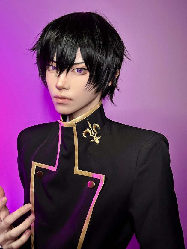 HOLOUN Anime Lelouch Lamperouge Cosplay Costume Black Jacket Pants Belt Halloween Christmas