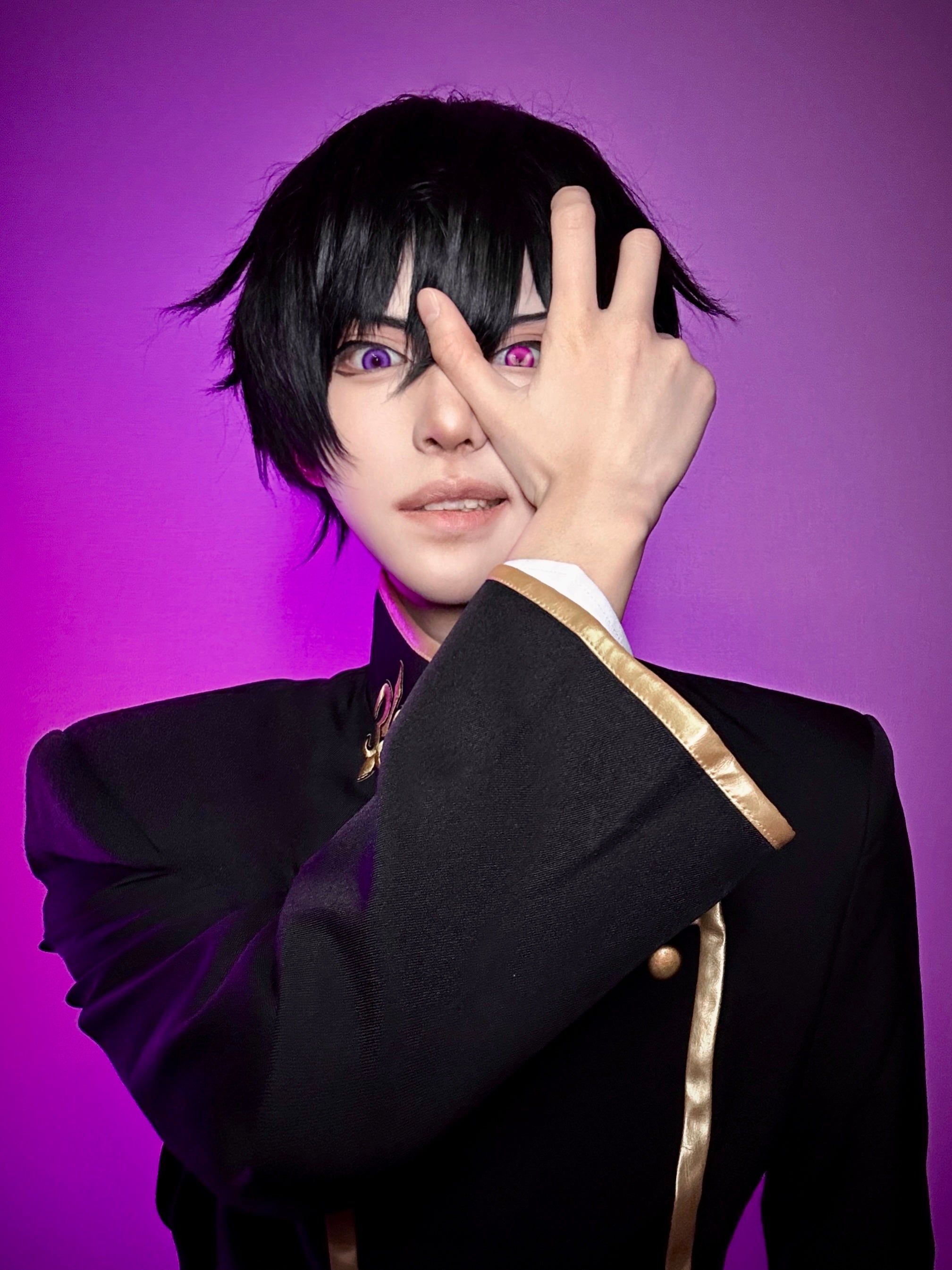 HOLOUN Anime Lelouch Lamperouge Cosplay Costume Black Jacket Pants Belt Halloween Christmas