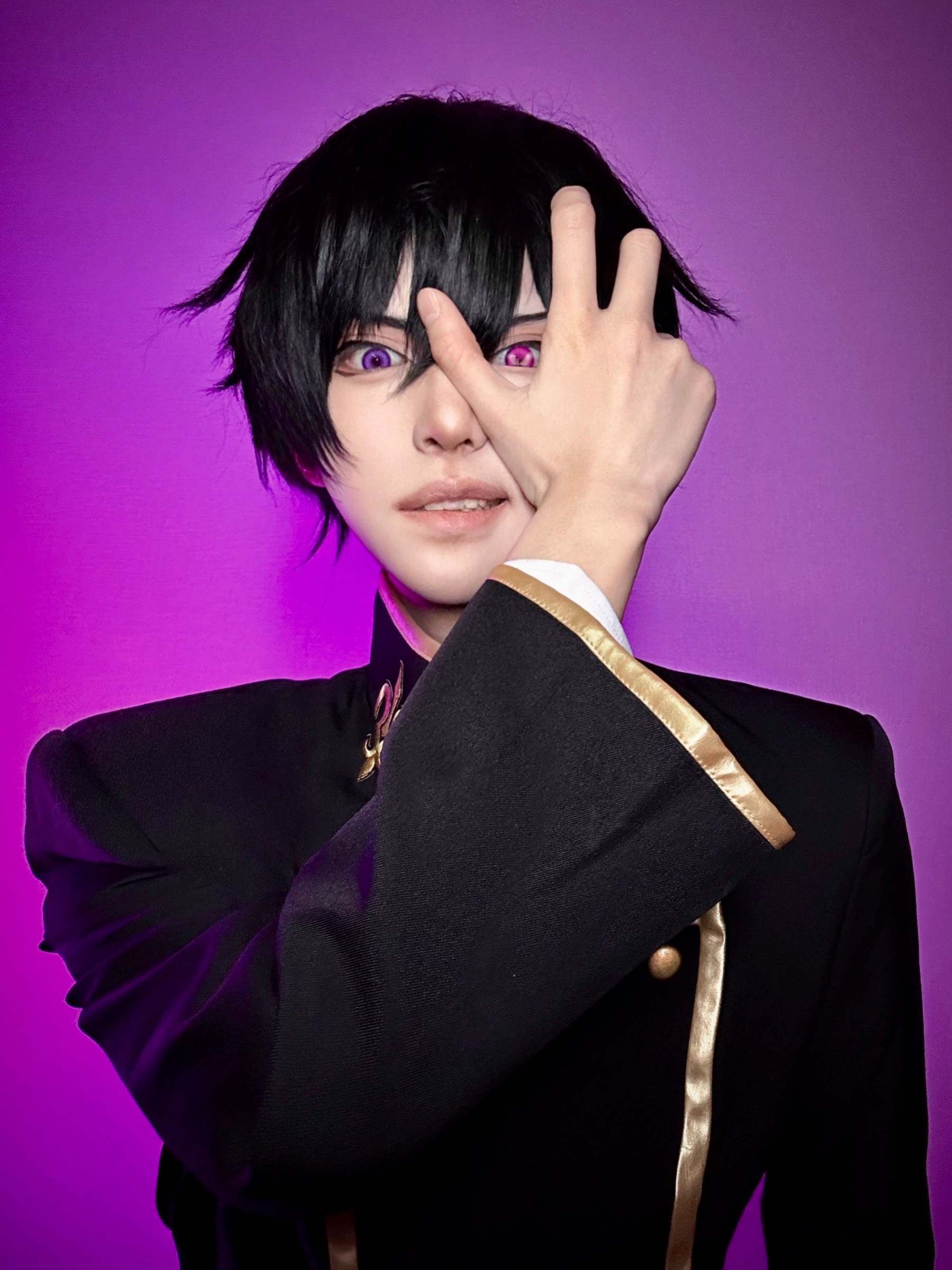 HOLOUN Anime Lelouch Lamperouge Cosplay Costume Black Jacket Pants Belt Halloween Christmas