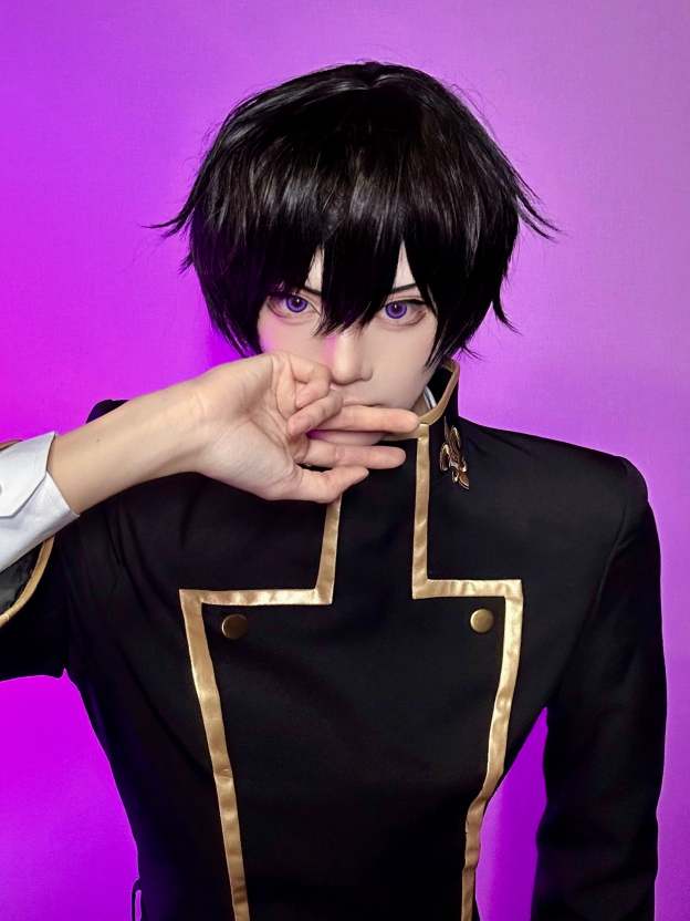 HOLOUN Anime Lelouch Lamperouge Cosplay Costume Black Jacket Pants Belt Halloween Christmas