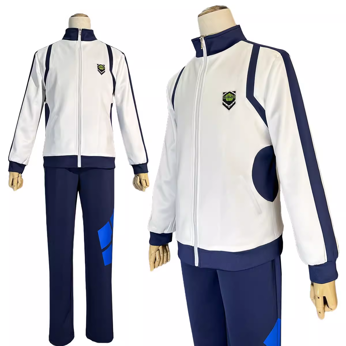 HOLOUN Anime Reo Nagi Bachira Isagi Chigir Cosplay Costume Full-Zip Pocket Sportswear Tracksuit Embroidery Hoodie