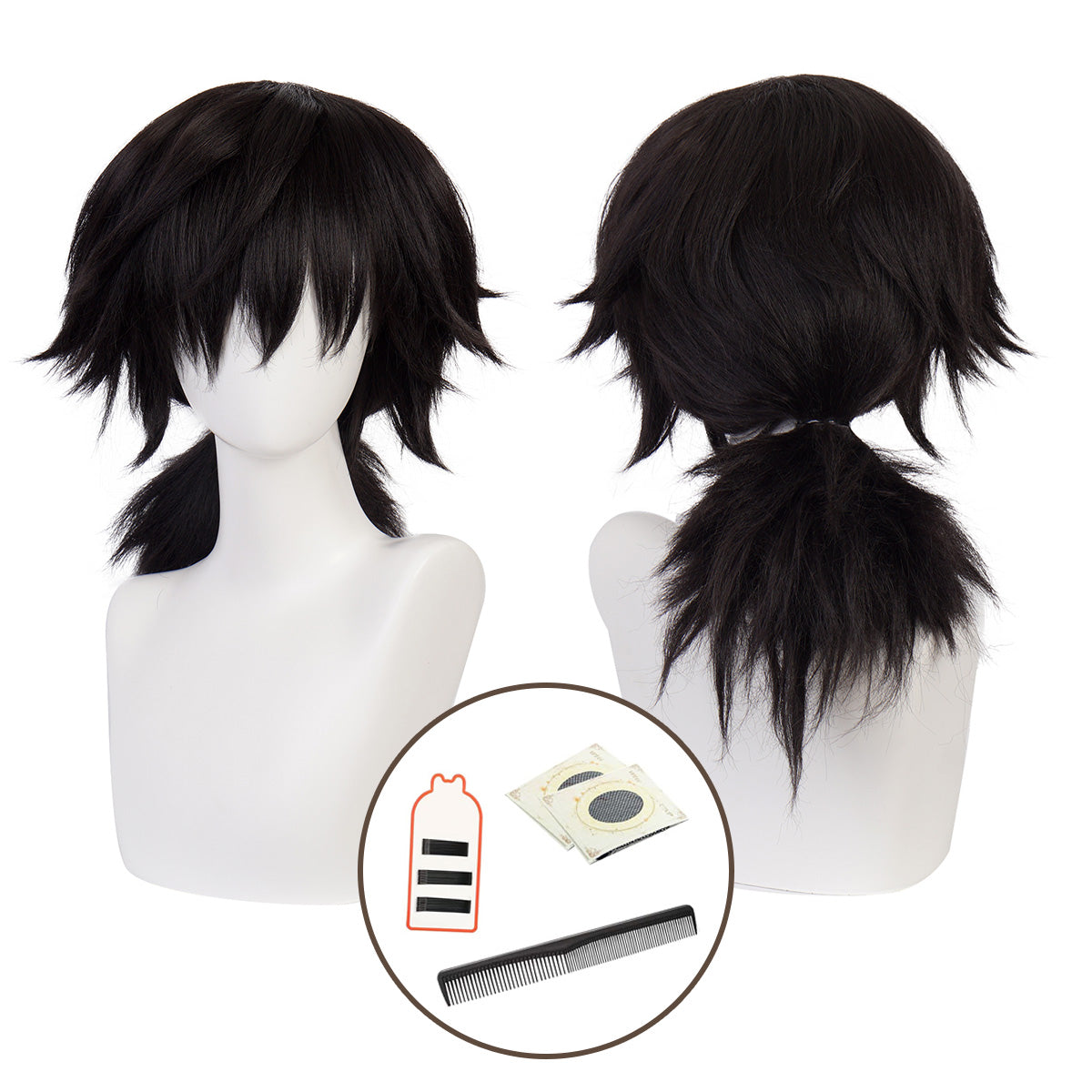 HOLOUN Anime Tomioka Giyuu Cosplay Costume Wig Haori Top Pants Convention Halloween Christmas
