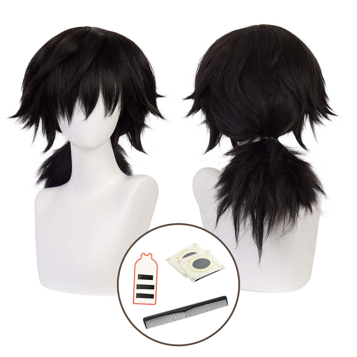 HOLOUN Anime Tomioka Giyuu Cosplay Costume Wig Haori Top Pants Convention Halloween Christmas