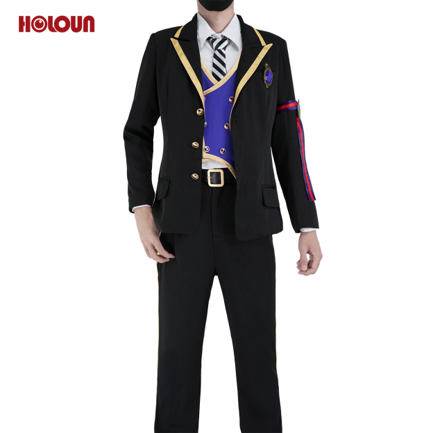HOLOUN Twisted Game ‌‌Pomefiore Cosplay Costume School Uniform Suit Vest Shirt Tie