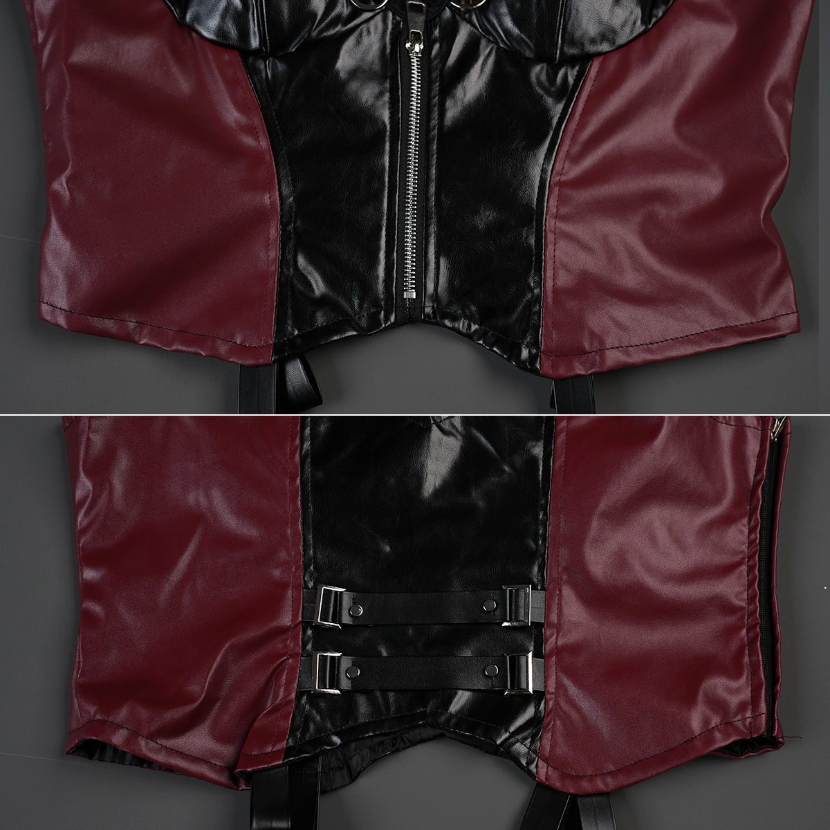 HOLOUN Love and Deepspace Game Female Cosplay Costume Faux Leather Vest Shirt Pants Convention Halloween Christmas