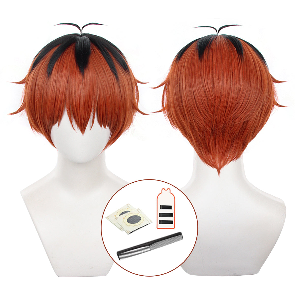 HOLOUNFrieren Beyond Journey's End Anime Stark Cosplay Wig Rose Net Synthetic Fiber Adjustable Size Halloween Christmas Gift