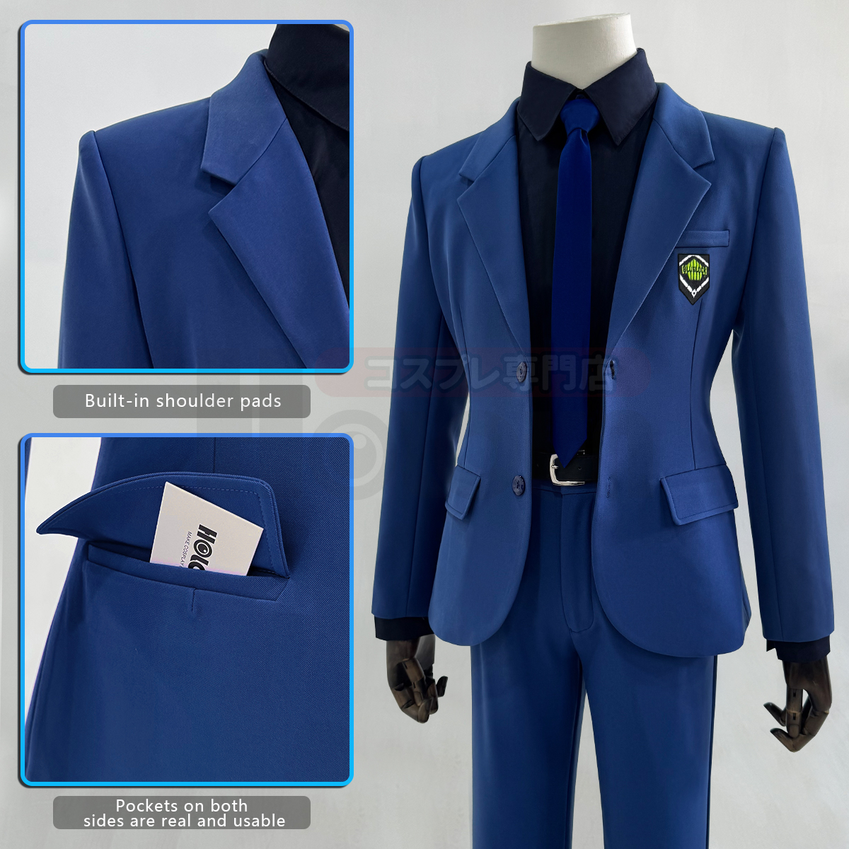 HOLOUN Bachira Chigiri Isagi Anime Cosplay Costume Blue Suit Uniform HalloweenConvention Christmas Daily Wear Outfit