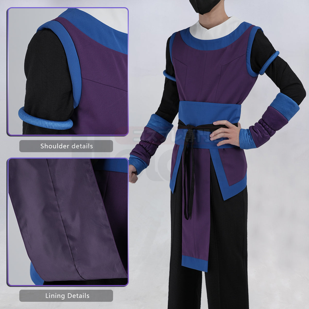 HOLOUN Xiao Hei Anime Fengxi Cosplay Costume Top T-shirt Pants Animation Convention Halloween Christmas