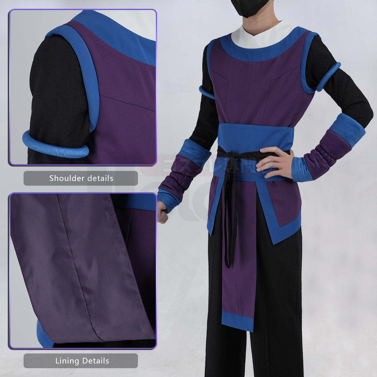 HOLOUN Xiao Hei Anime Fengxi Cosplay Costume Top T-shirt Pants Animation Convention Halloween Christmas