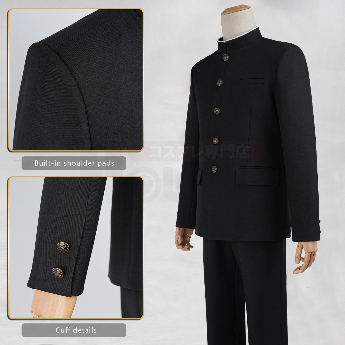 Pre-sale HOLOUN Anime Japanese School Uniform Cosplay Costume Daily Wear Halloween Christmas Convention Coat Pants