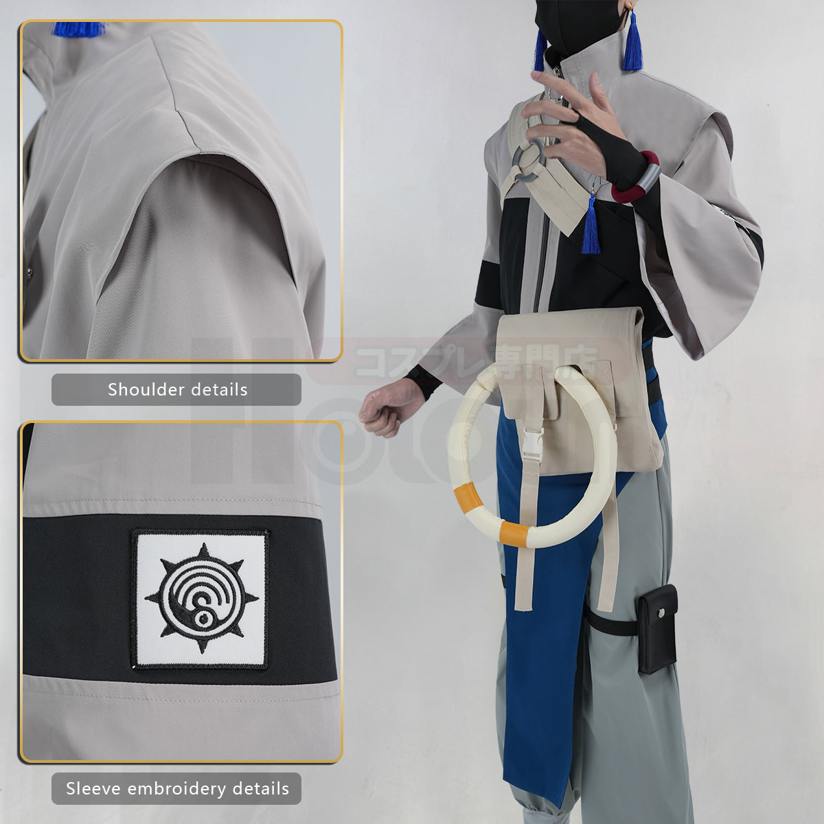 HOLOUN Gachiakuta Anime Zanka Cosplay Costume Wig Convention Halloween Christmas Embroidery Jacket Pants Bag