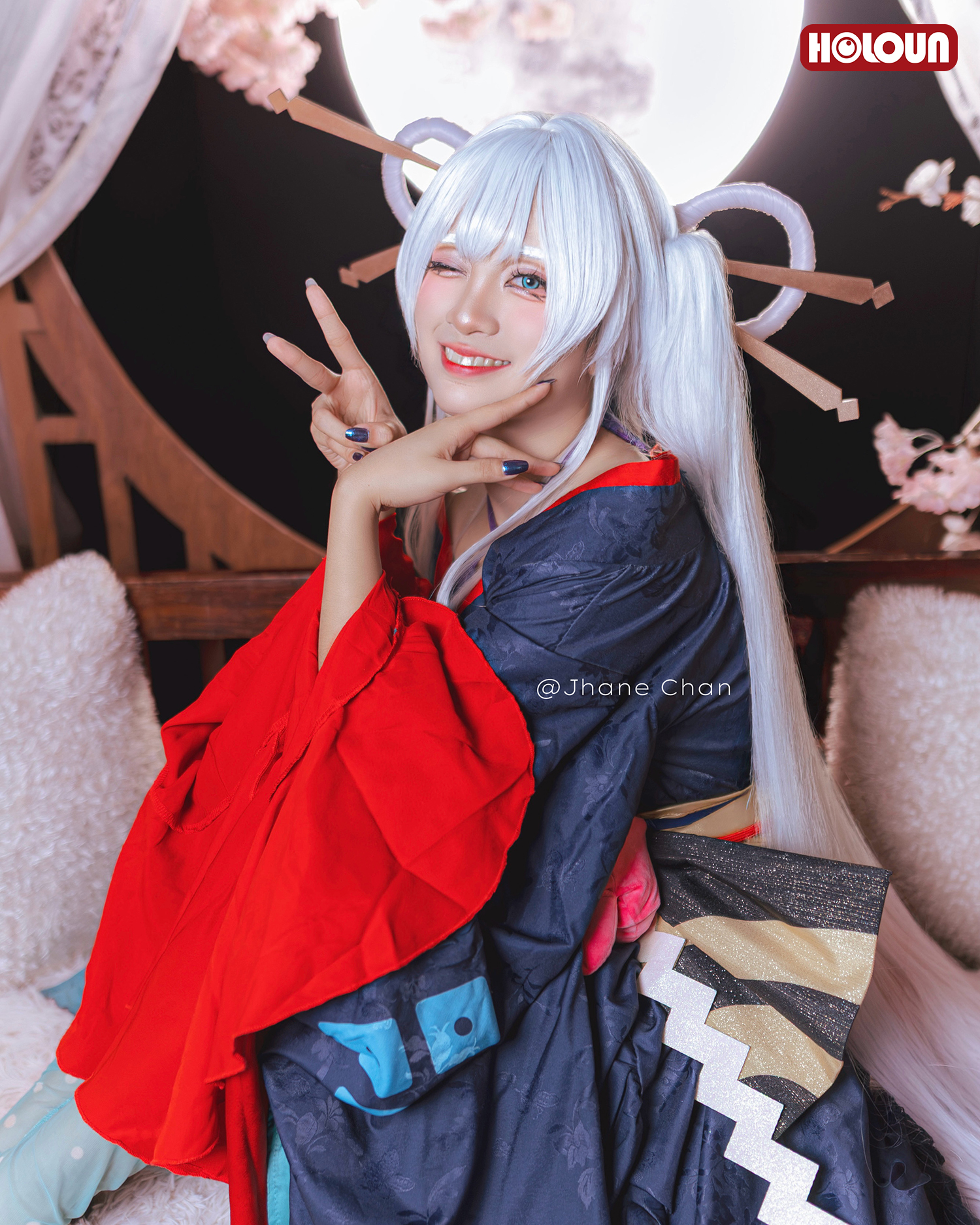 HOLOUN Cosmic Princess Kaguya Anime Tsukimi Yachiyo Cosplay Costume Convention Halloween Christmas Dress Doll Skirt Waist Belt