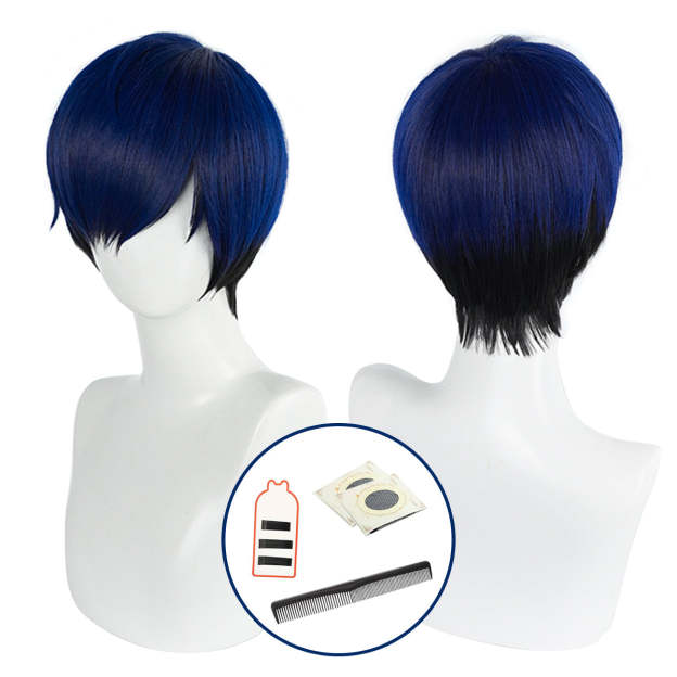 HOLOUN Game P3 Makoto Yuki Cosplay Costume Wig Gekkoukan High School Uniform Embroidery Suit Pants Shirt Daily Wearing Gift