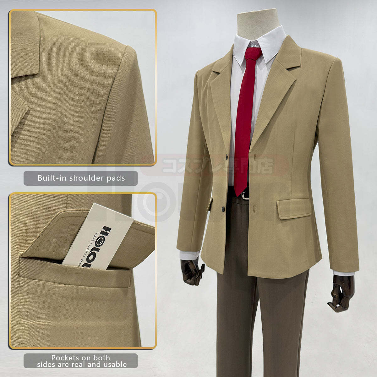 HOLOUN Death Anime Yagami Light Cosplay Costume Suit Shirt Pants Tie Cos Convention Daily Wearing Unisex