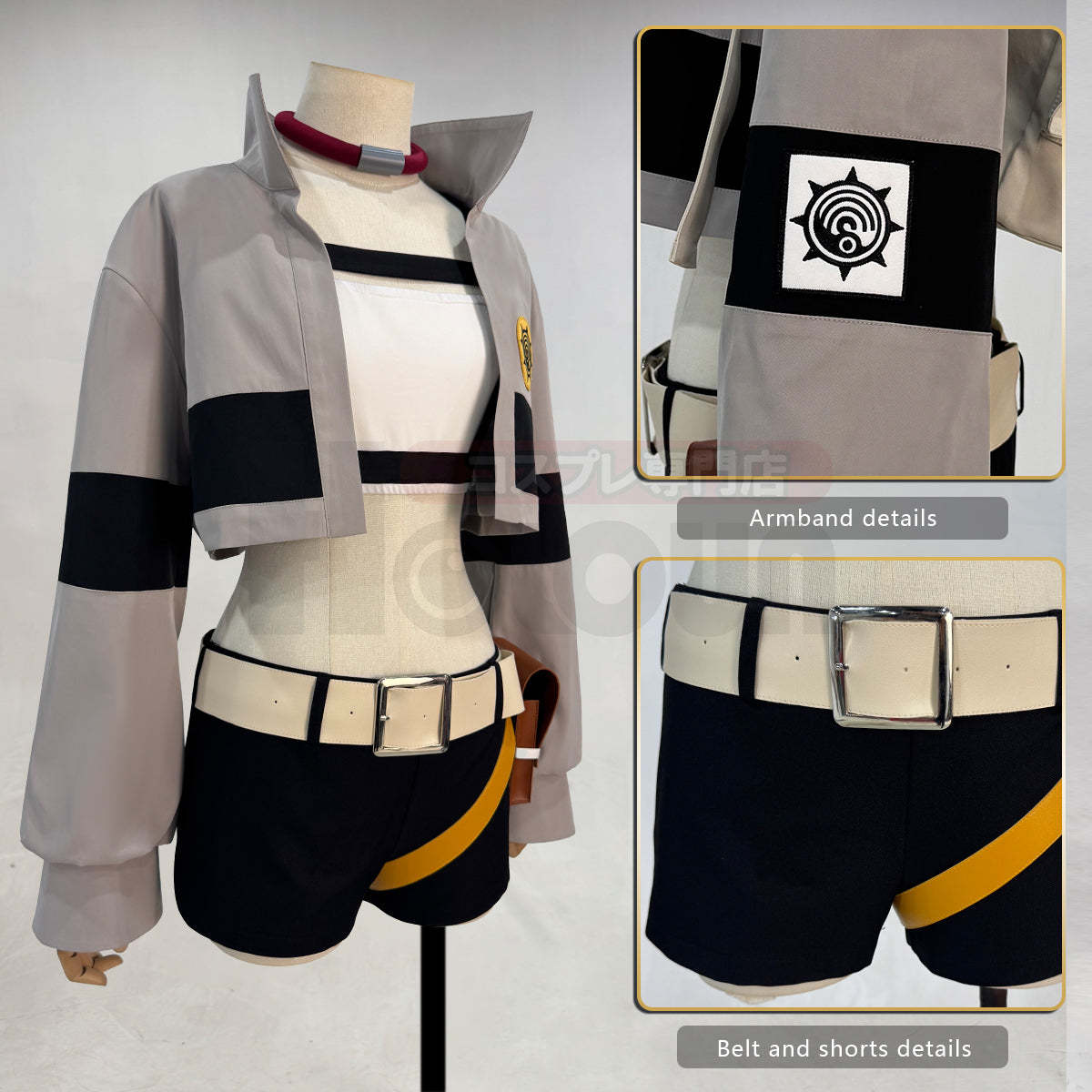 HOLOUN Gachiakuta Anime Riyo Cosplay Costume Convention Halloween Christmas Embroidery Top Vest Short Backpack Waist Bag