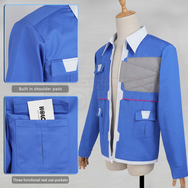 Pre-sale HOLOUN D Cosplay Costume Game Convention Halloween Christmas Party Daily Wear Blue Jacket