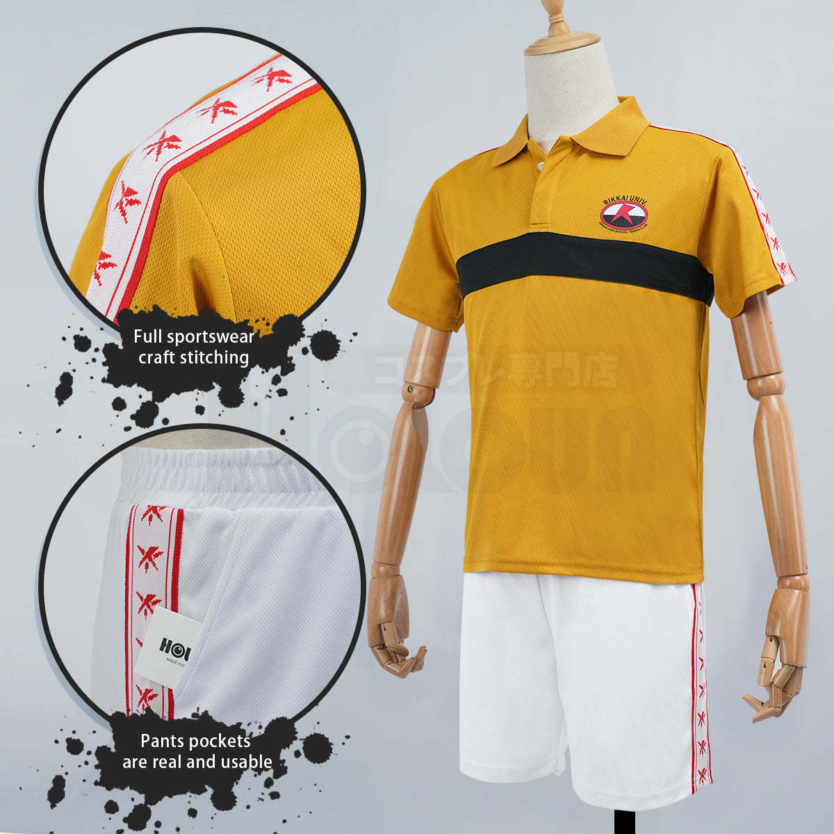 HOLOUN Tennis Anime Seiichi Yukimura Kirihara Akaya Nioh Masaharu Cosplay Costume Rikkai Jerseys Tracksuit Daily