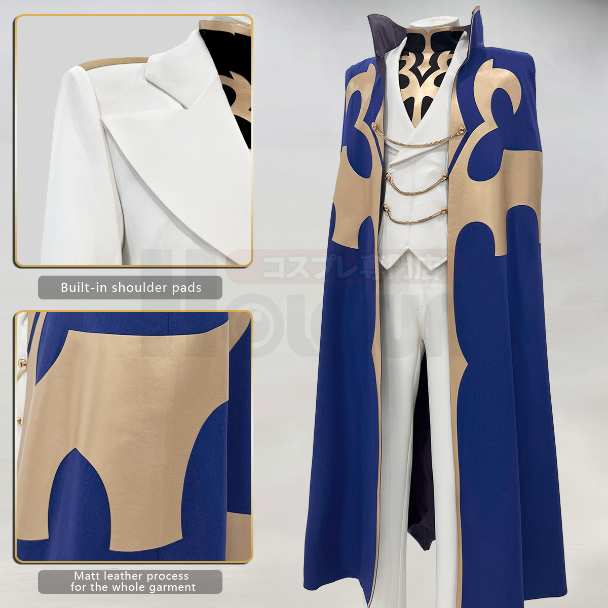 Pre-sale Anime Kururugi Suzaku Knight of Seven Cosplay Costume Cloak Suit Pants Convention