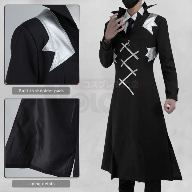 HOLOUN STONE Anime Dr. Xeno Houston Wingfield Cosplay Costume Coat Shirt Pants Tie Convention Halloween Christmas Gift