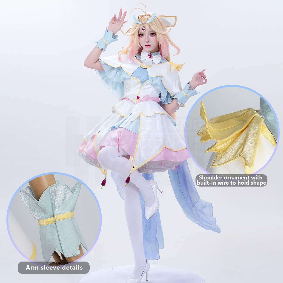 Pre-sale HOLOUN Luluka Moria Cure Arcana Cosplay Costume Star Detective Precure Anime Embroidery Dress Convention Halloween Christmas Party