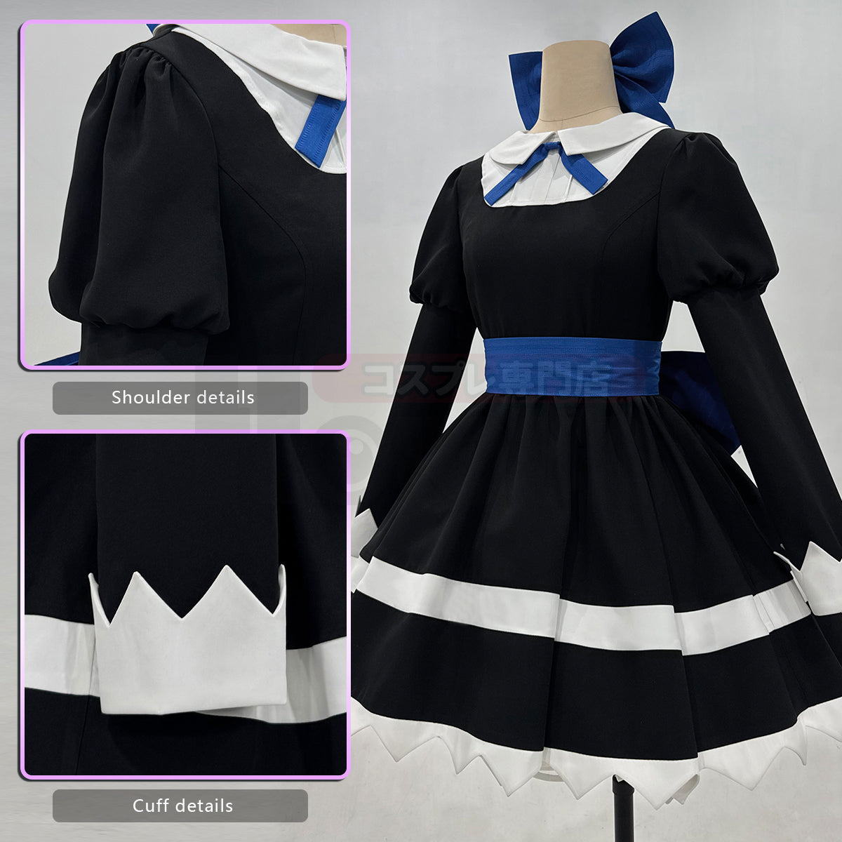 HOLOUN Stocking Panty Anime Stocking Anarchy Cosplay Costume Dress Stockings Bowknot Headdress Cos Convention