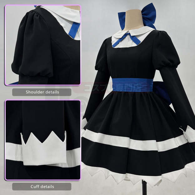 HOLOUN Stocking Panty Anime Stocking Anarchy Cosplay Costume Dress Stockings Bowknot Headdress Cos Convention