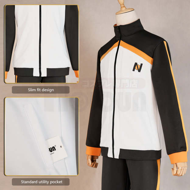 HOLOUN Anime Natsuki Subaru Cosplay Costume Embroidery Full Zip Tracksuit Elastic Pants