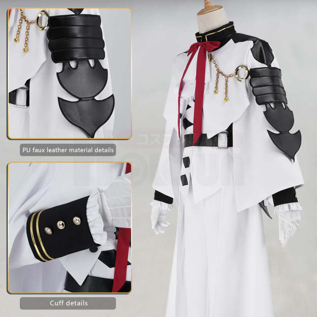 HOLOUN Seraph Of The End Anime Ferid Bathory Cosplay Costume Faux Leather Coat Pants Gloves Convention Halloween Christmas