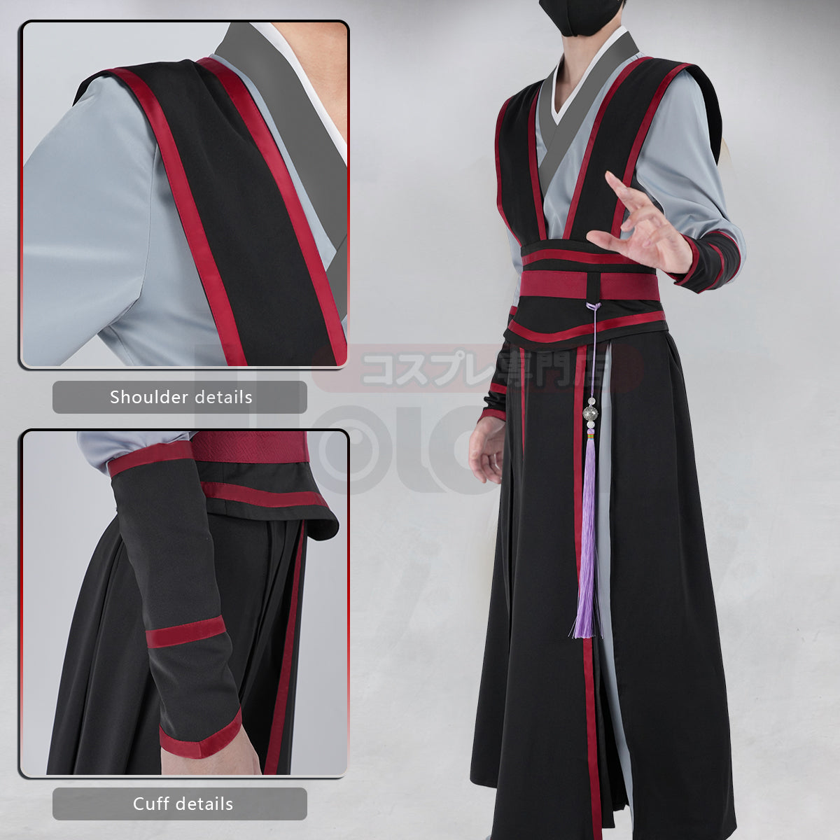 HOLOUN Mo Dao Zu Shi Anime Wei Wuxian Cosplay Costume Grandmaster of Demonic Cultivation Halloween Christmas Convention