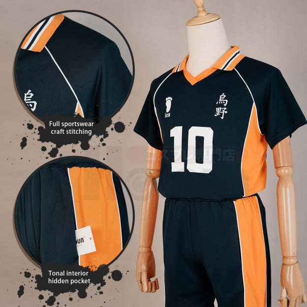 HOLOUN Haiky Anime Hinata Shouyou NO.10 Cosplay Costume KARASUNO High School Uniform Jerseys Volleyball Club