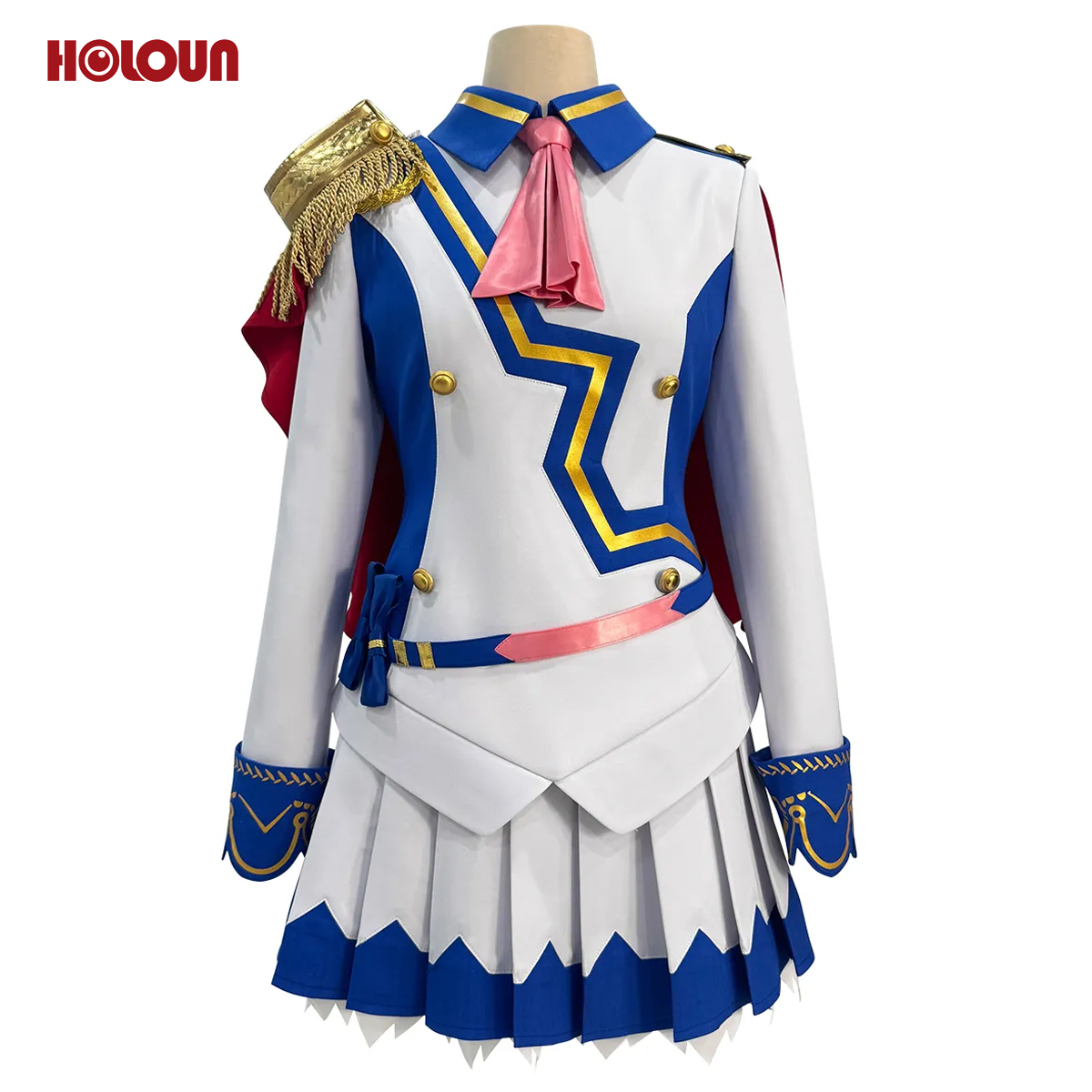 HOLOUN Derby Game Tokai Teio Cosplay Costume Halloween Convention Christmas Red Shawl JK Skirt Gloves Gift