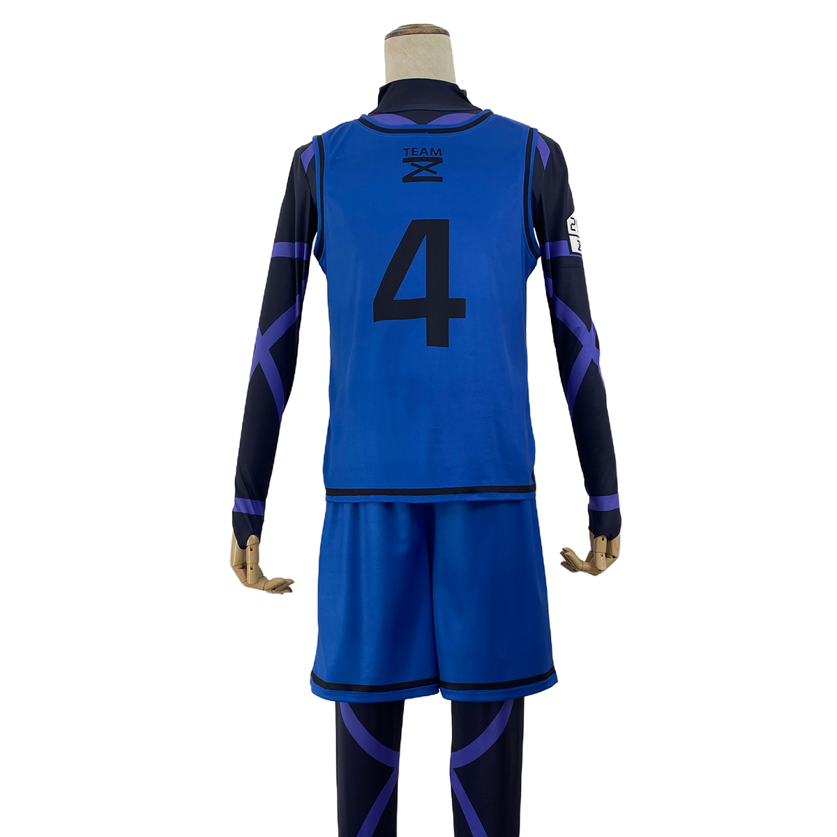 HOLOUN Blue Lock Anime Cosplay Costume No.4 Chigiri T-shirt Football Soccer Training Uniform Halloween Christmas Gift New