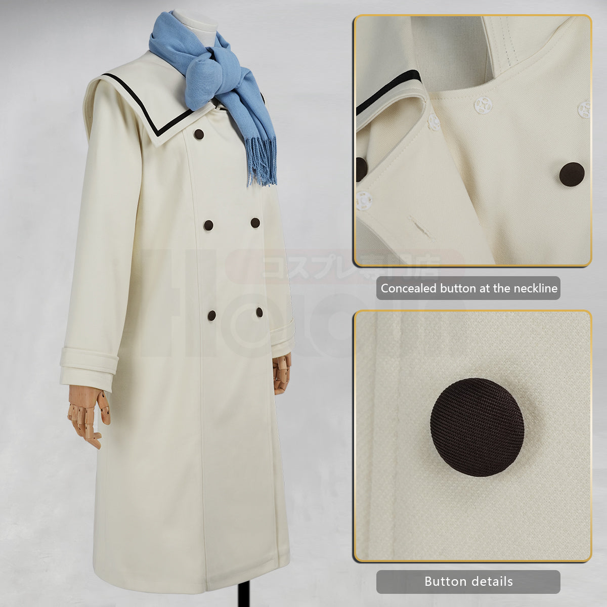 HOLOUN Frieren Beyond Journey's End Anime Frieren Cosplay Costume Winter Coat Wig Ponytail Halloween Christmas Convention