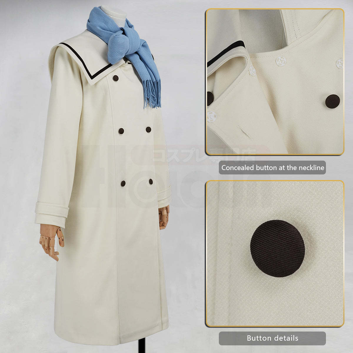 HOLOUN Frieren Beyond Journey's End Anime Frieren Cosplay Costume Winter Coat Wig Ponytail Halloween Christmas Convention
