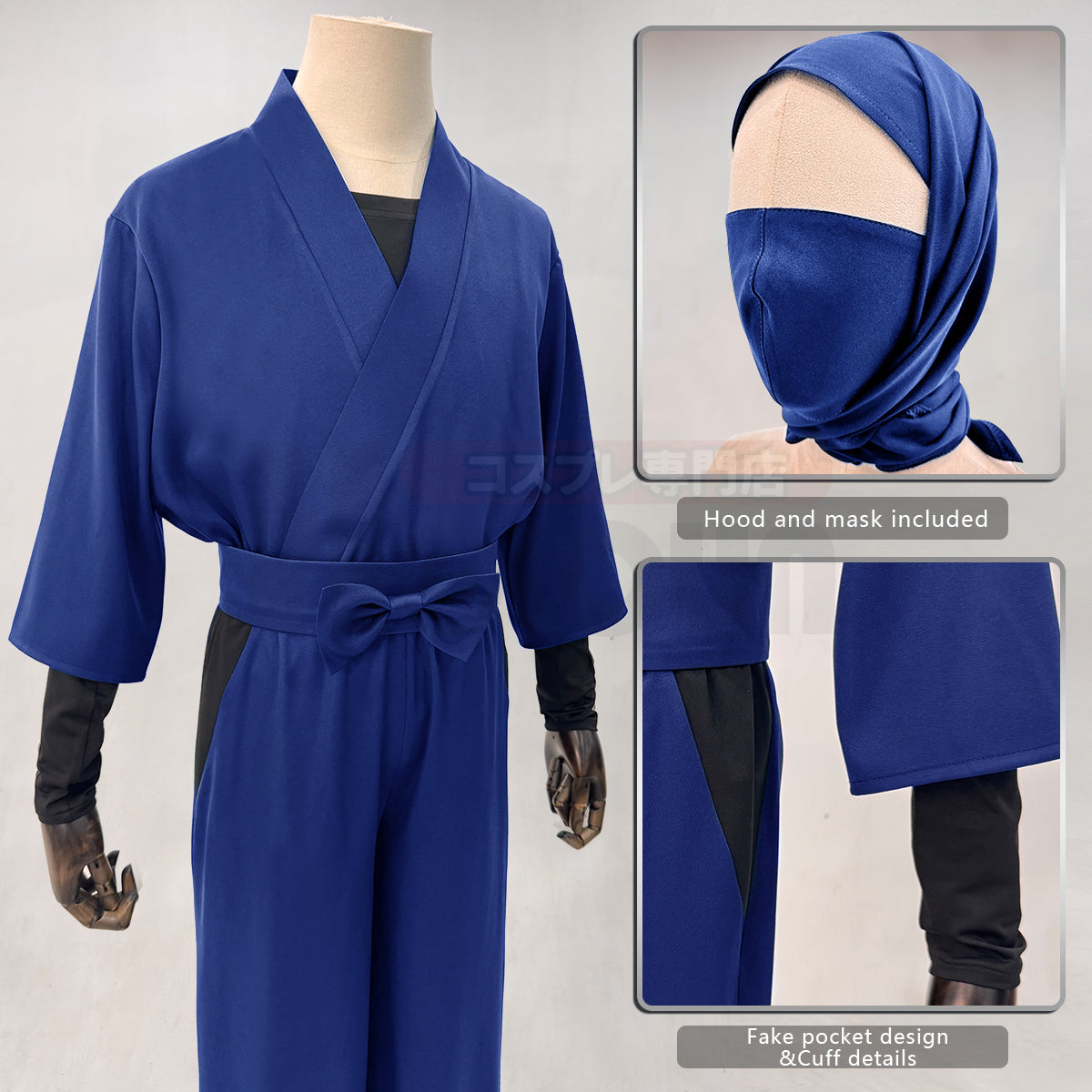 HOLOUN Nintama Rantaro Anime Ninja costume Adult Version 5 Colors Black Purple Green Blue Light Green Cos Convention Halloween