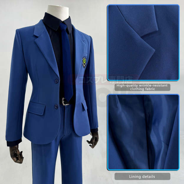 HOLOUN Anime Chigiri Rin Itoshi Isagi Bachira Hiori Reo Mikage Nagi Cosplay Costume Blue Suit Pants Tie Black Shirt