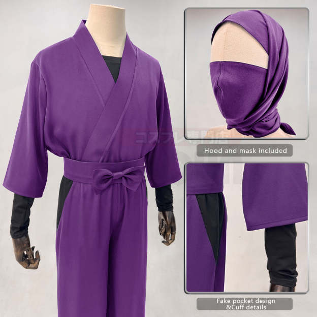 HOLOUN Nintama Rantaro Anime Ninja costume Adult Version 5 Colors Black Purple Green Blue Light Green Cos Convention Halloween