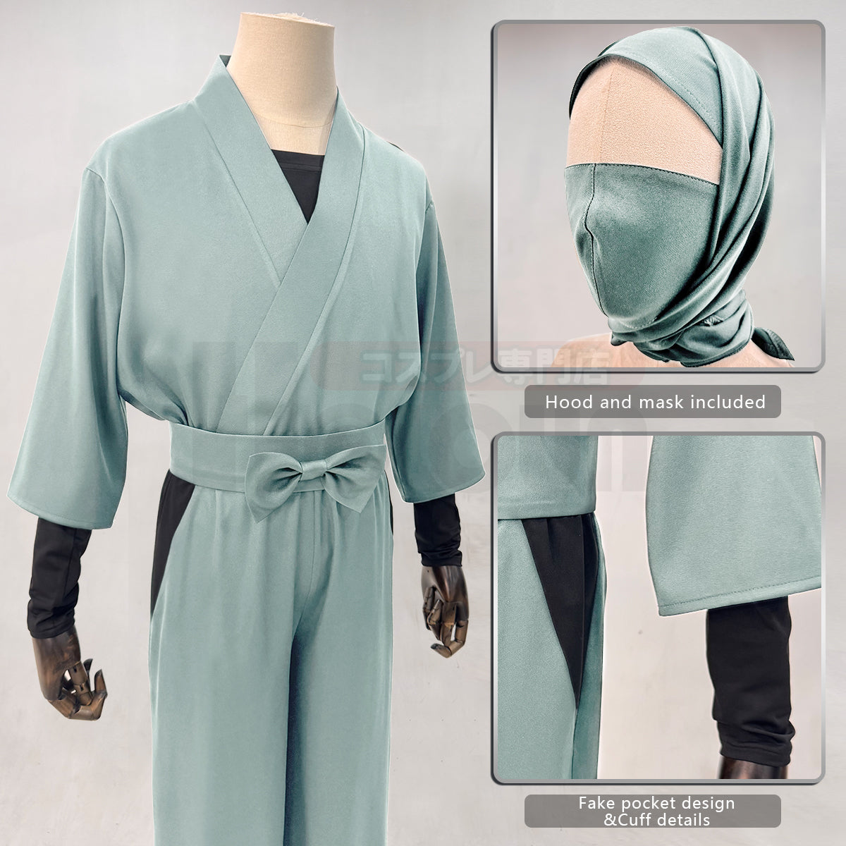 HOLOUN Nintama Rantaro Anime Ninja costume Adult Version 5 Colors Black Purple Green Blue Light Green Cos Convention Halloween