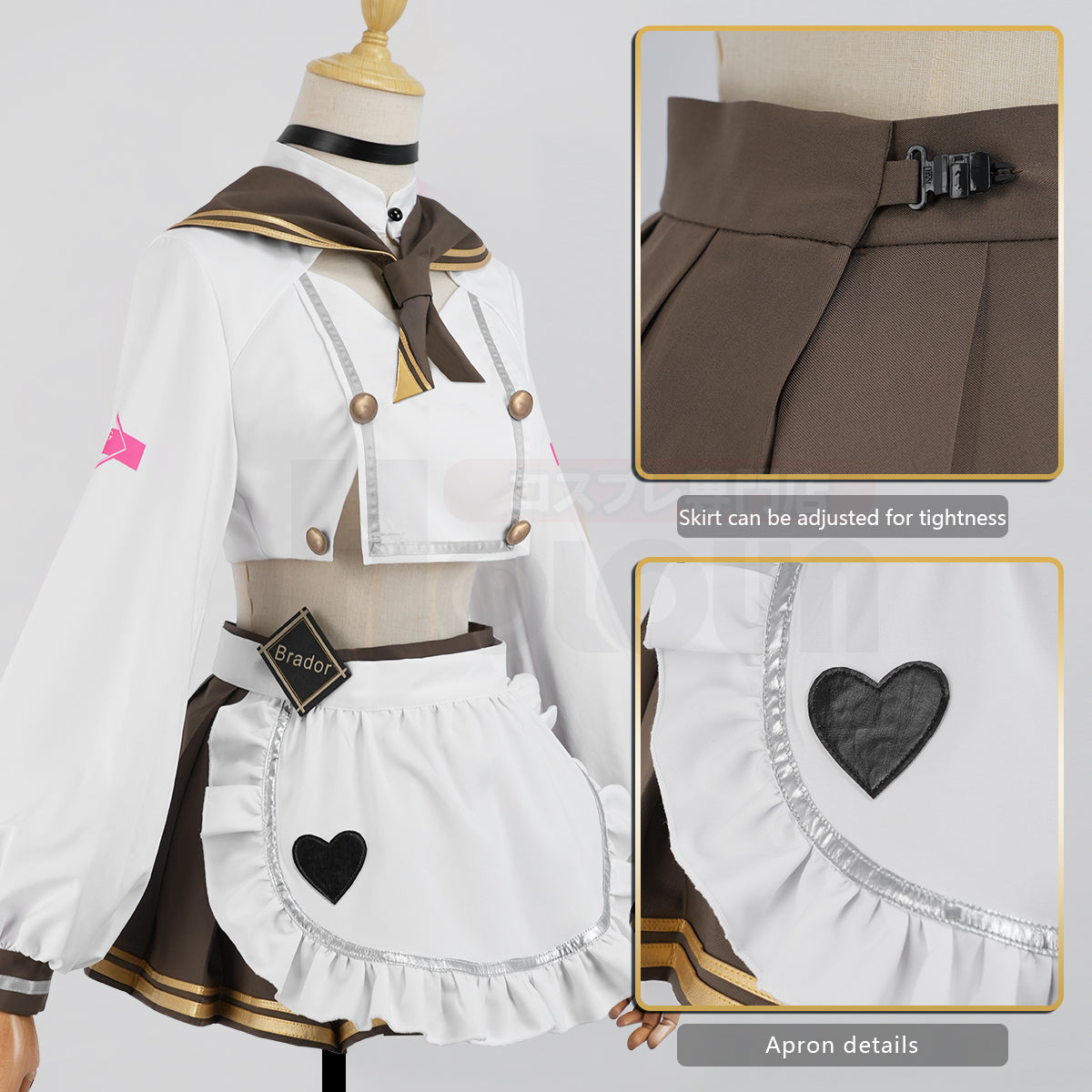 HOLOUN NIKKE Game Brad Cosplay Costume Maid Dress JK Skirt Cos Animation Convention Halloween Christmas Gift