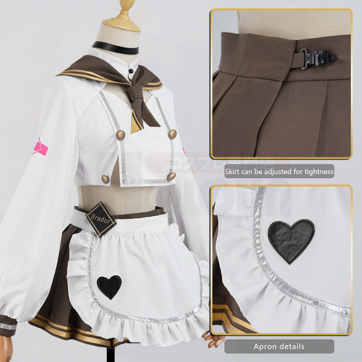 HOLOUN NIKKE Game Brad Cosplay Costume Maid Dress JK Skirt Cos Animation Convention Halloween Christmas Gift