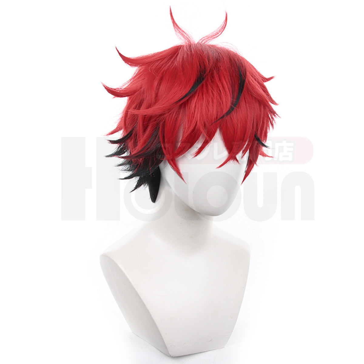 HOLOUN Gokurakugai Manga Anime Alma Cosplay Costume Wig Red Hoodie Black Pants Casual Daily Wearing Rose Net Halloween Christmas