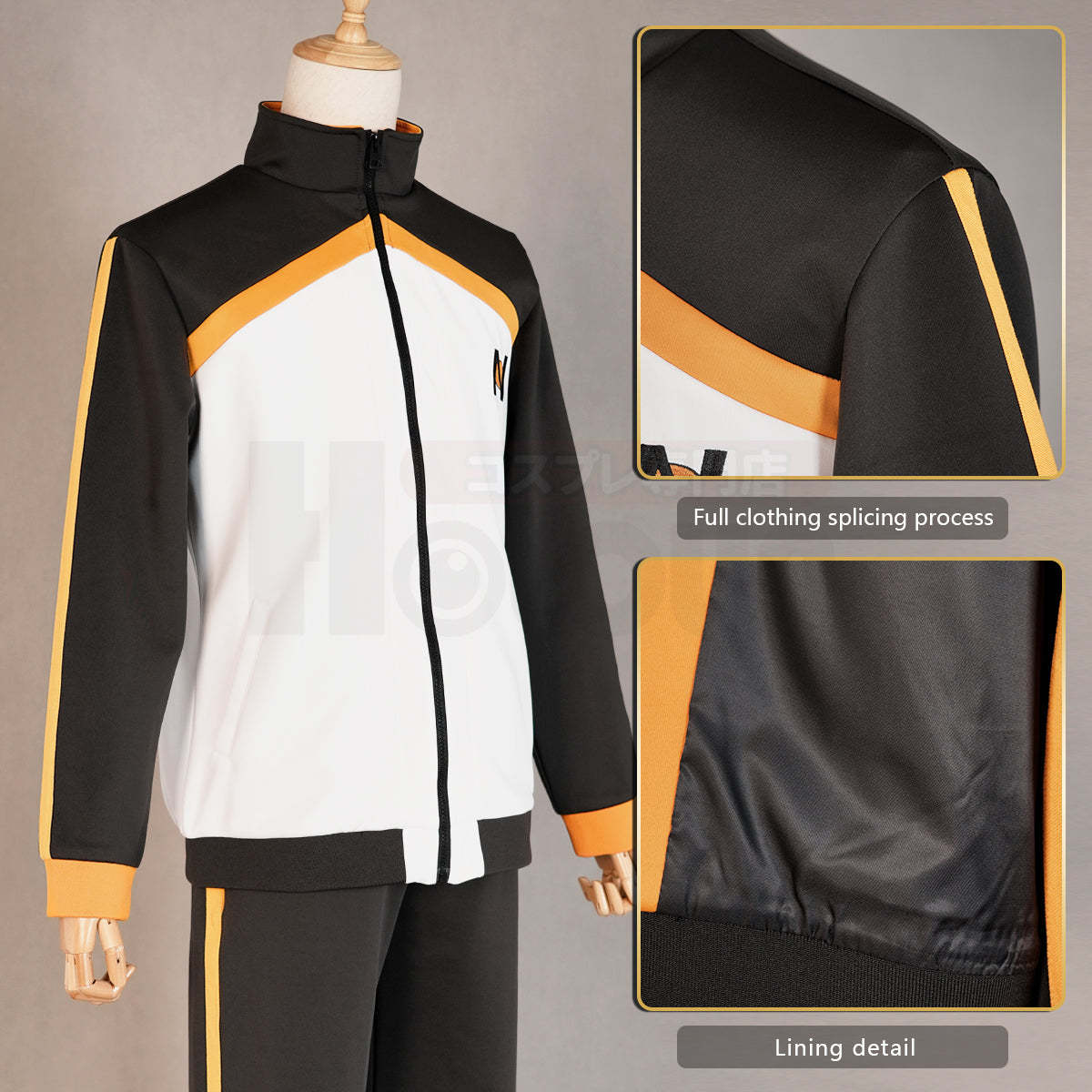 HOLOUN Anime Natsuki Subaru Cosplay Costume Embroidery Full Zip Tracksuit Elastic Pants