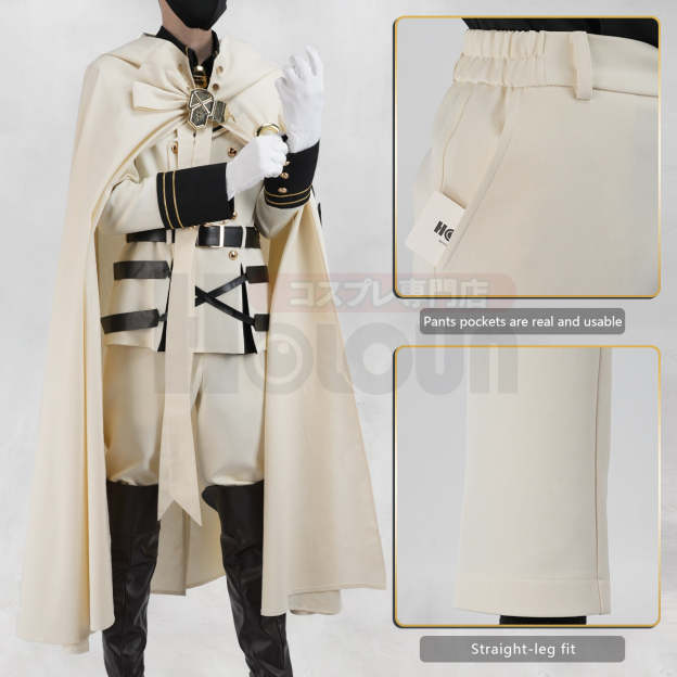 HOLOUN Seraph Of The End Anime Mikaela Hyakuya Cosplay Costume Cloak Jacket Pants Shirt Halloween Christmas Convention