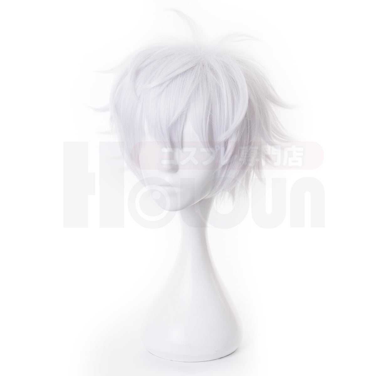 HOLOUN Jujutsu JJK Manga Anime Satoru Gojo Cosplay Costume Wig Dark Blue Jacket Pants Uniform Rose Net Halloween
