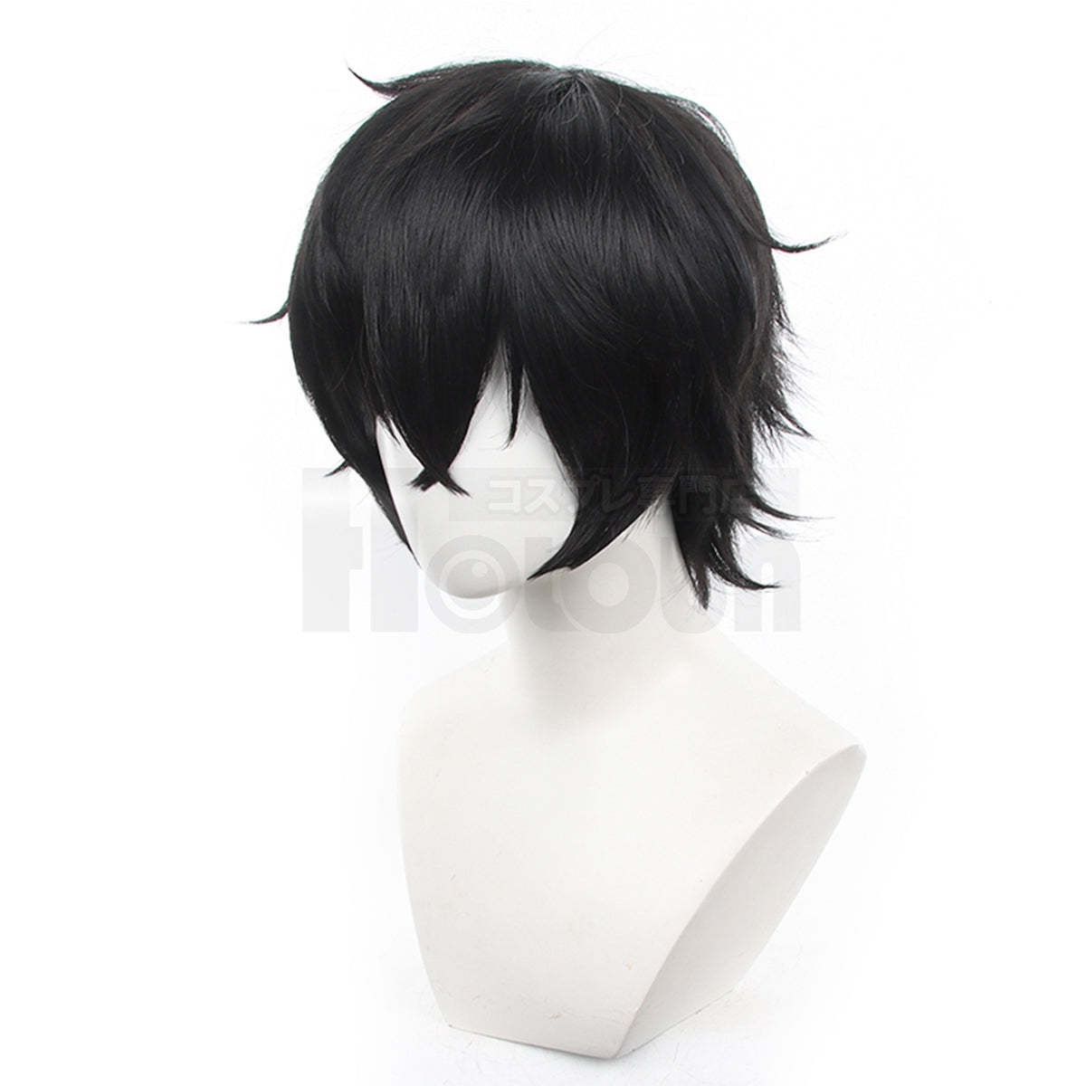 HOLOUN PS 5 Game Ren Amamiya Joker Cosplay Wig Rose Net Synthetic Fiber Adjustable Size Black Heat Resistant