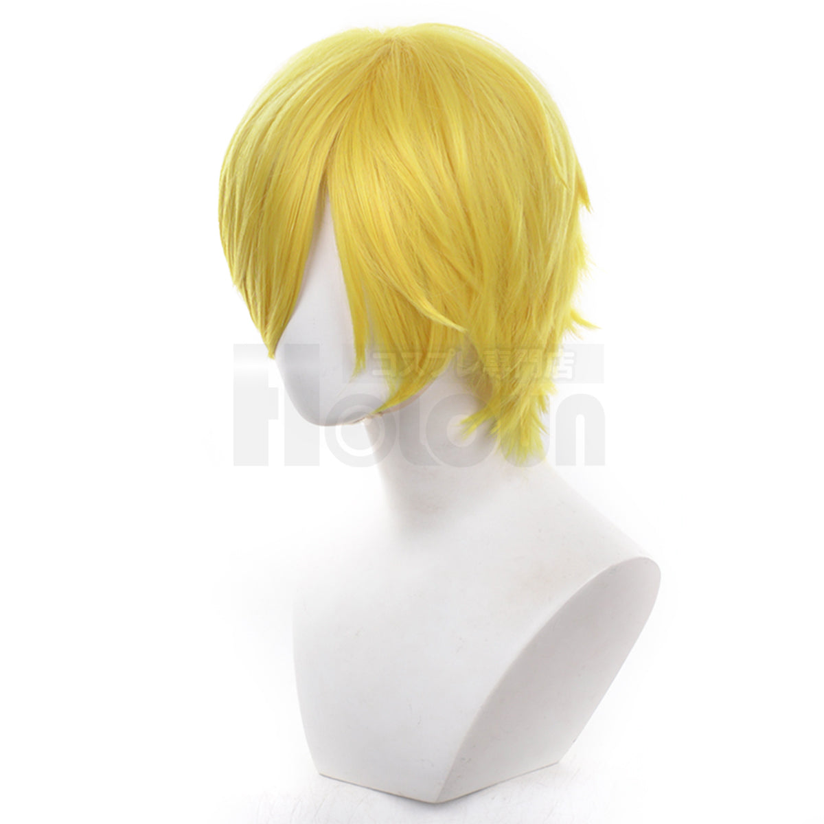 HOLOUN ONE Anime Sanji Cosplay Costume Wig Black Double-Breasted Suit Pants Blue Shirt Daily Wear Cos Convention
